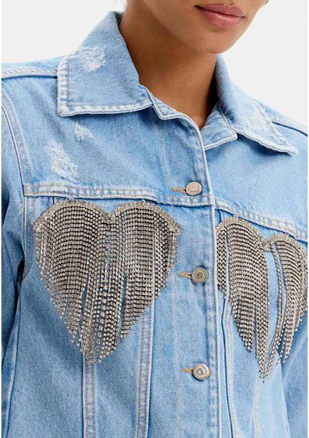 Jaqueta Trucker Jeans Coração
