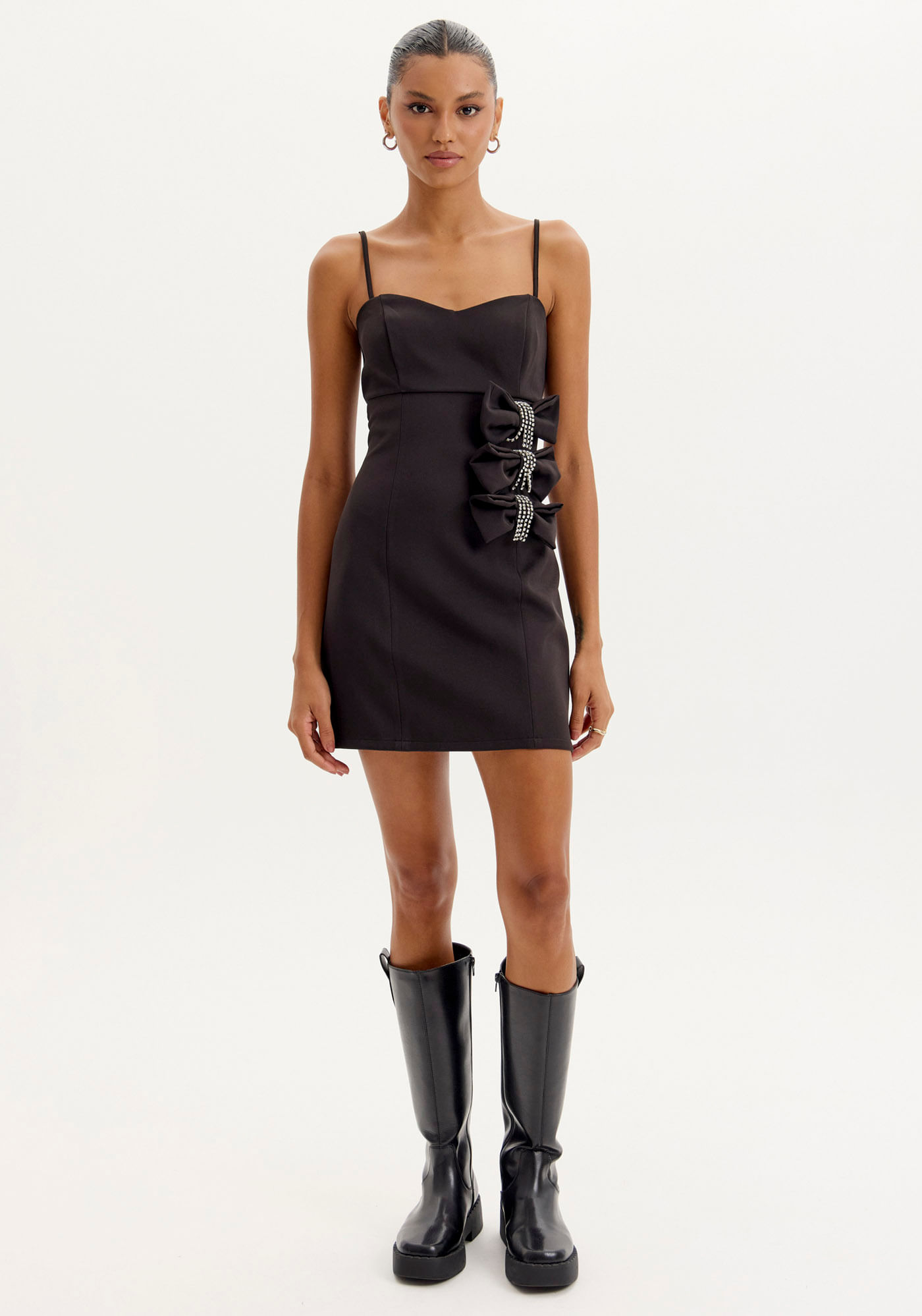 Vestido Curto Laço