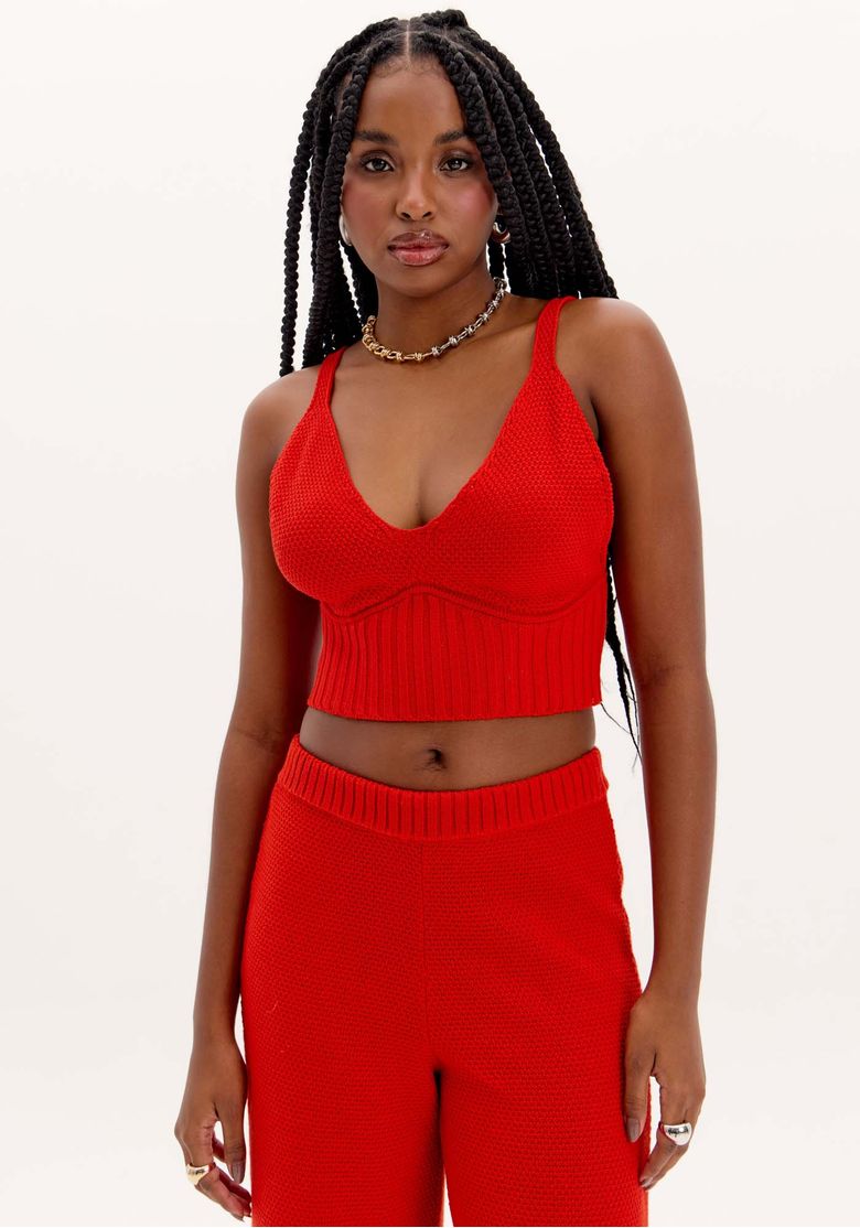 Top Cropped com Alça Tricot - My Favorite