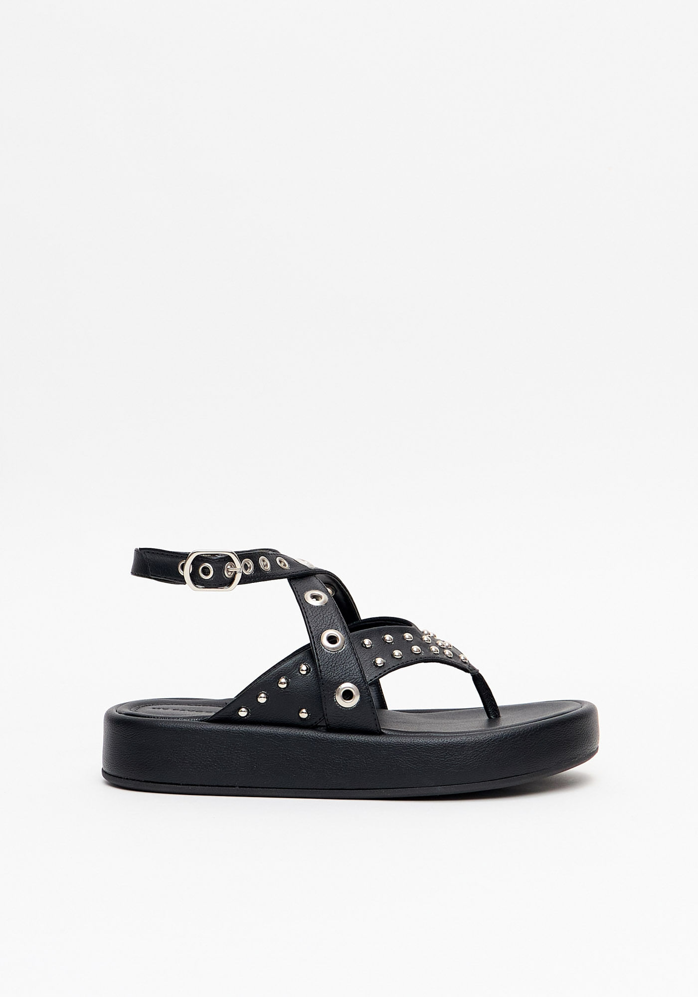 Sandália Flatform com Ilhós