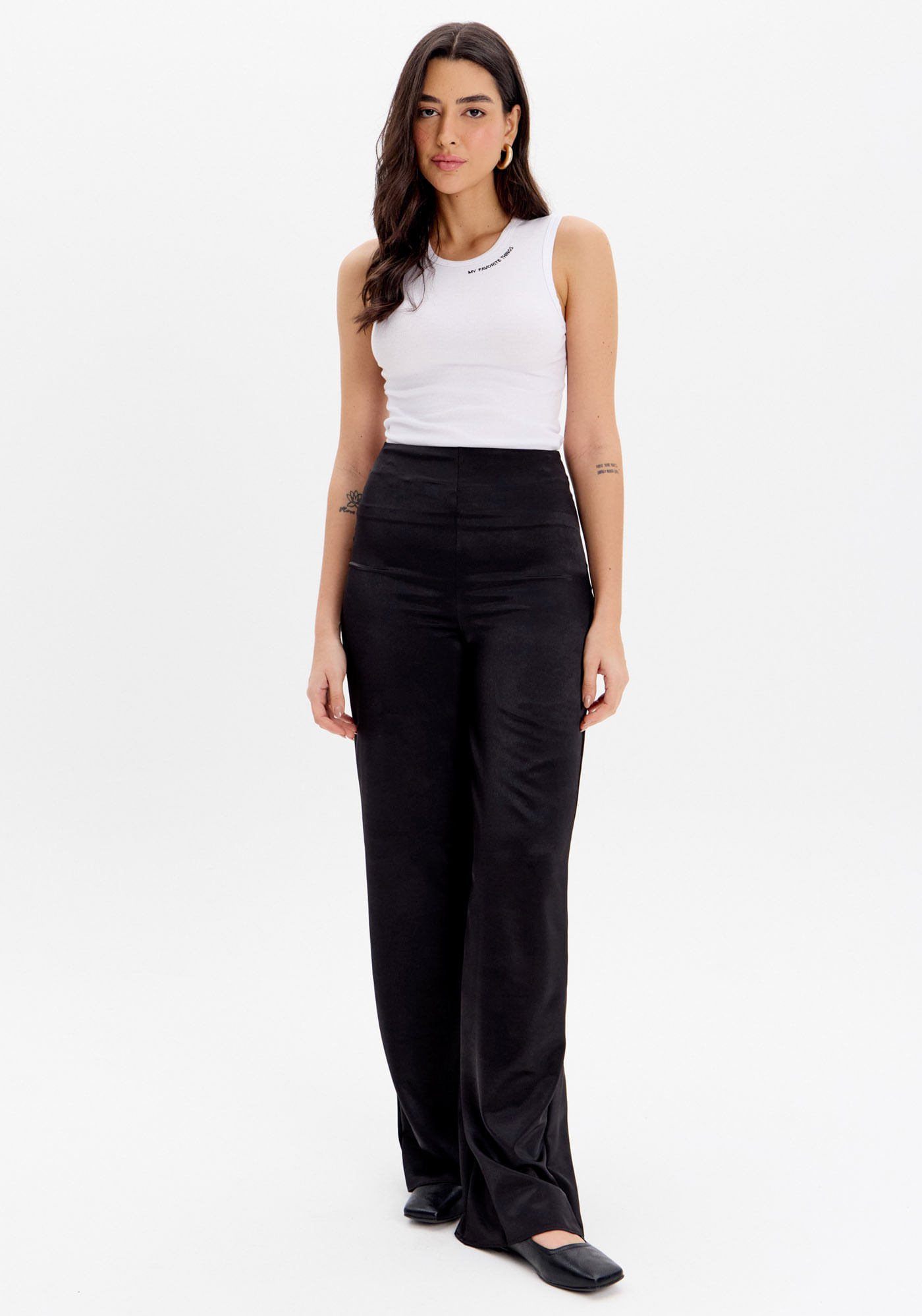 Calça Full Length Cintura Alta