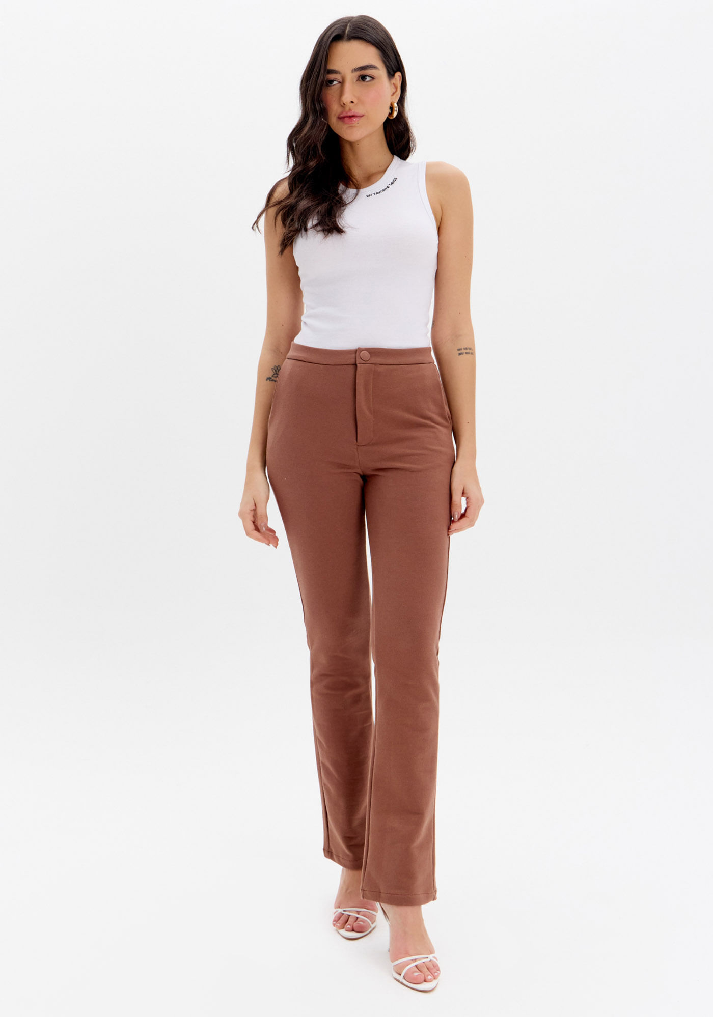 Calça Boot Cut Cintura Alta
