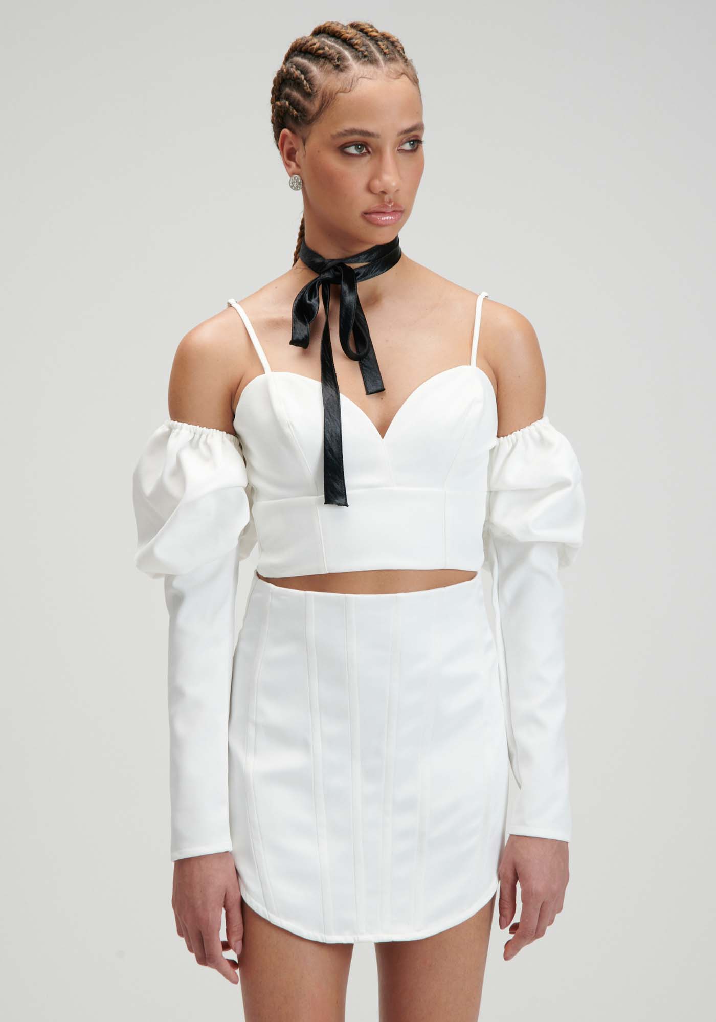 Blusa Cropped Manga Longa