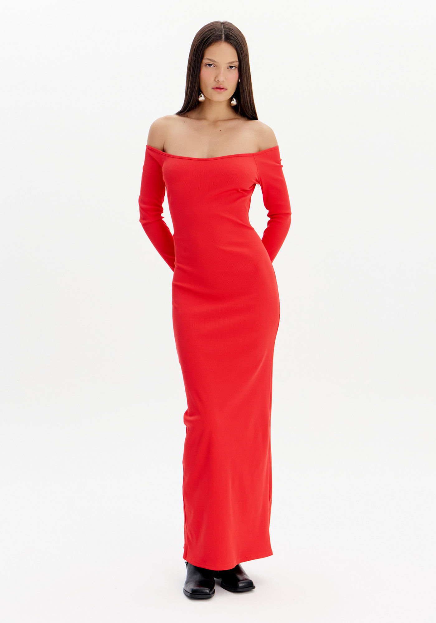 Vestido Midi Ombro A Ombro