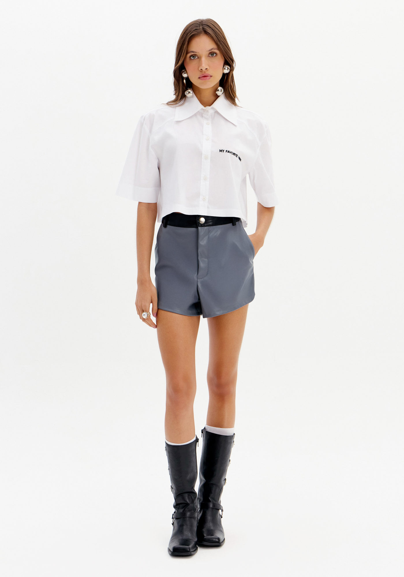 Short Hot Pants com Cintura Alta