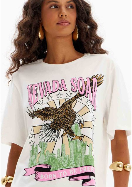 T-Shirt Oversized Com Estampa