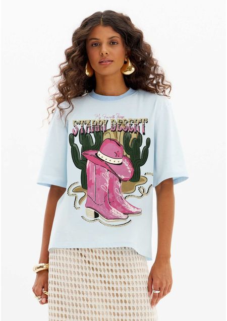 T-Shirt Oversized Com Estampa