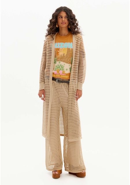Cardigã Alongado Tricot