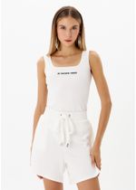 Blusa Regata Justa Com Bordado