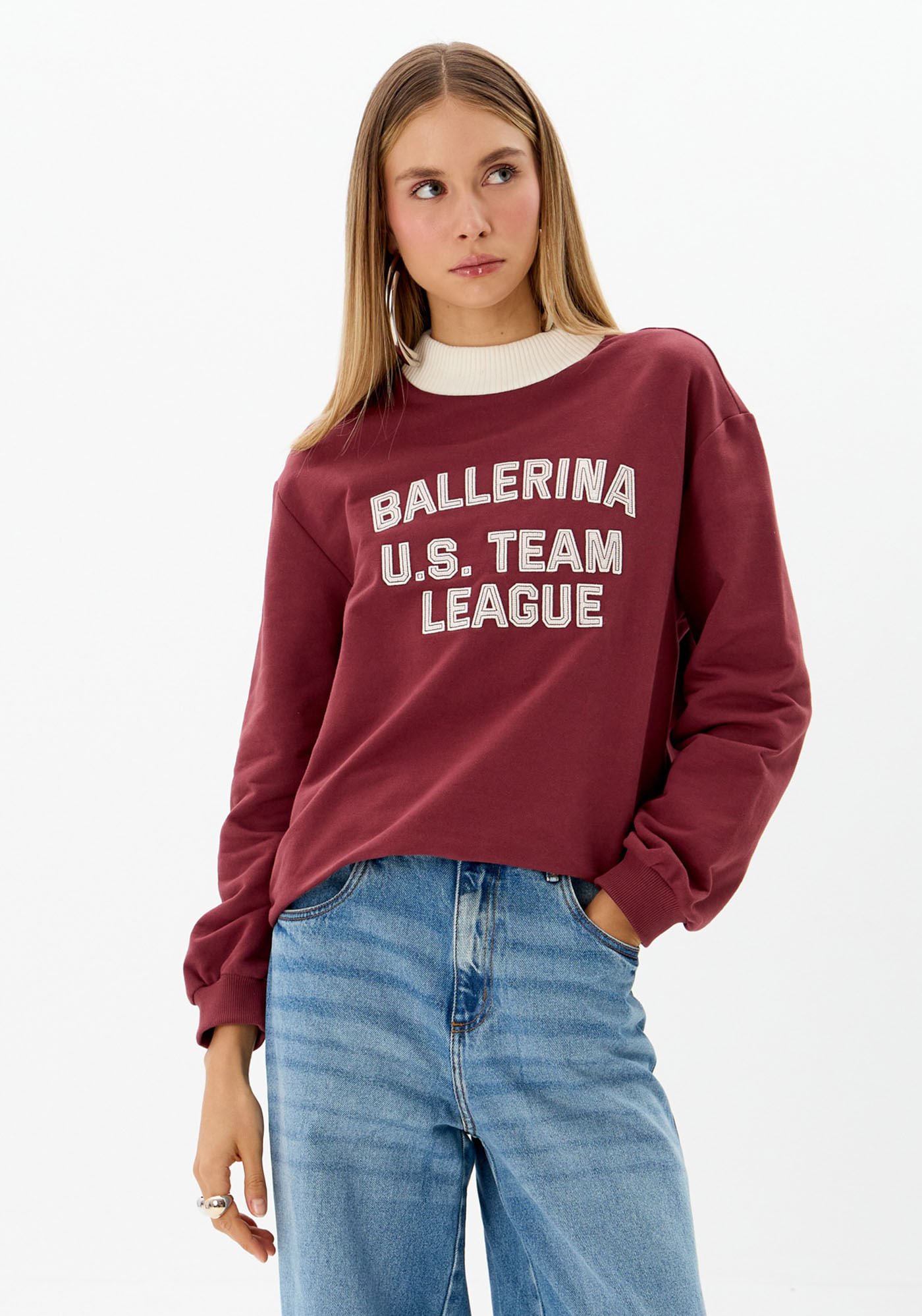 Blusa Moletom Gola Alta