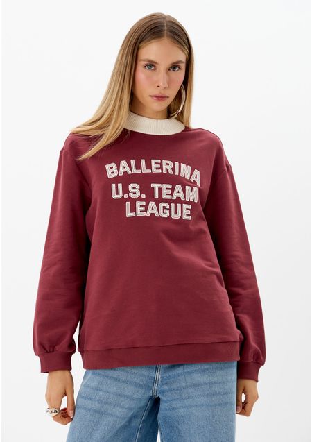 Blusa Moletom Gola Alta