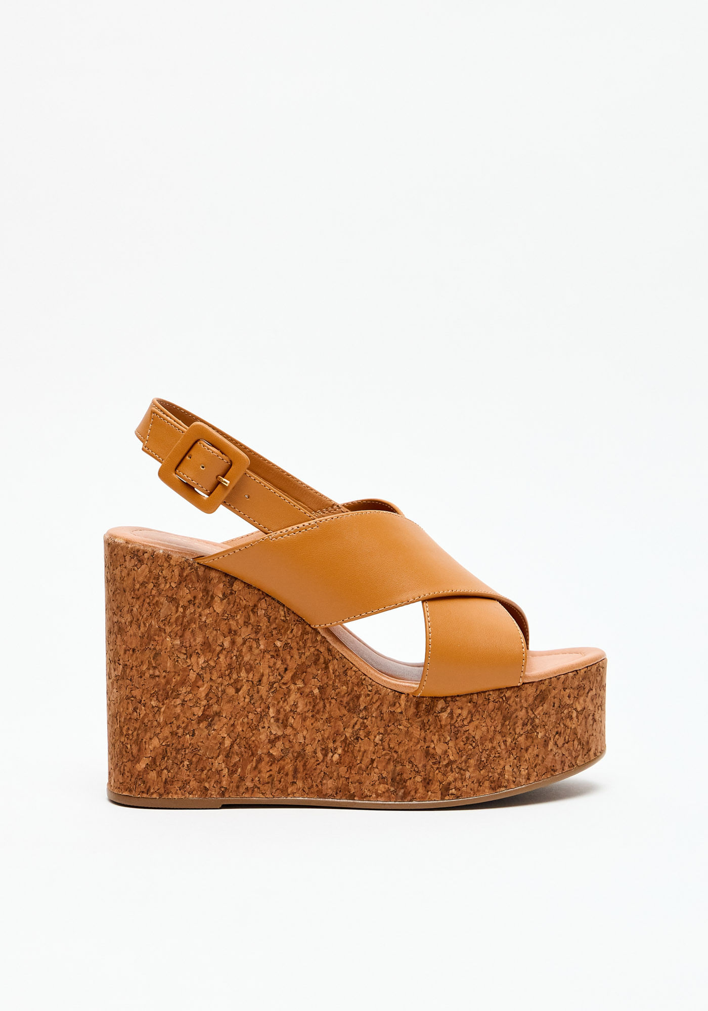 Sandália Anabela Com Salto Cortiça My Favorite