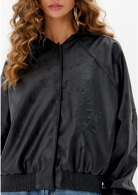 Jaqueta Bomber PU Hello Kitty