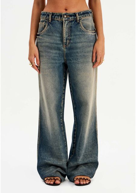 Calça Jeans Full Length Cintura Alta