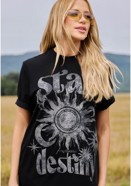 T-Shirt Oversived Com Estampa