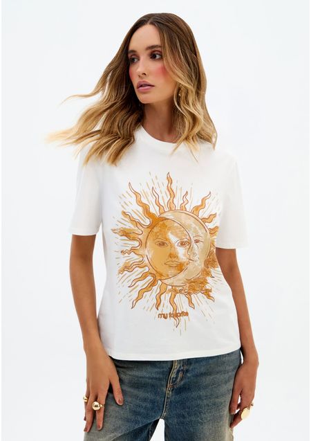 T-Shirt Regular Com Estampa