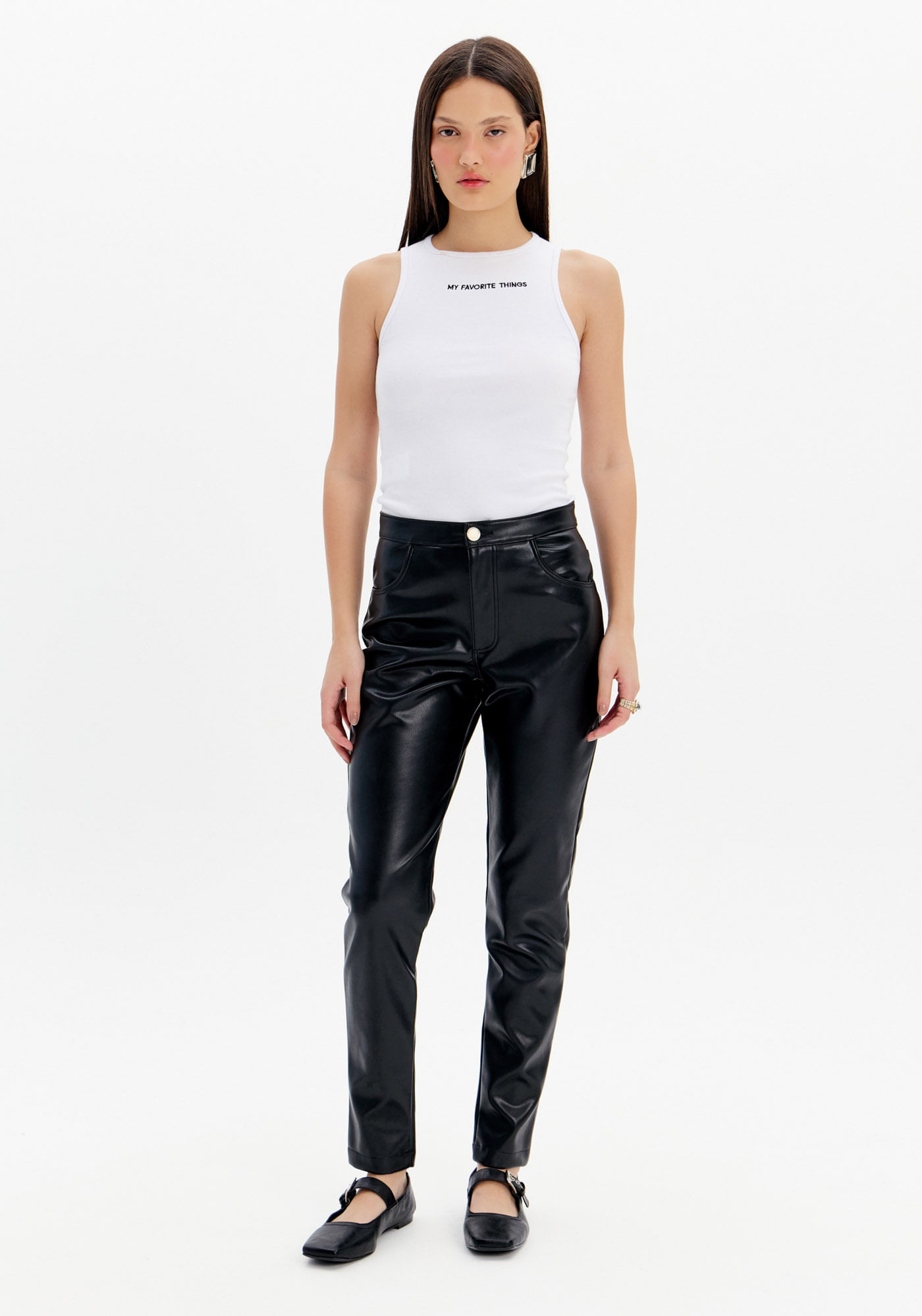Calça Skinny PU
