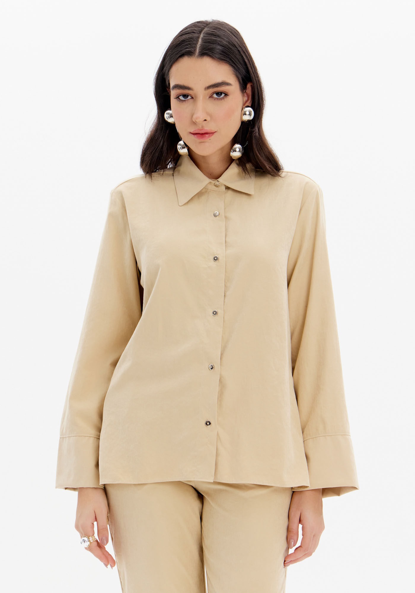 Camisa Oversized Manga Longa