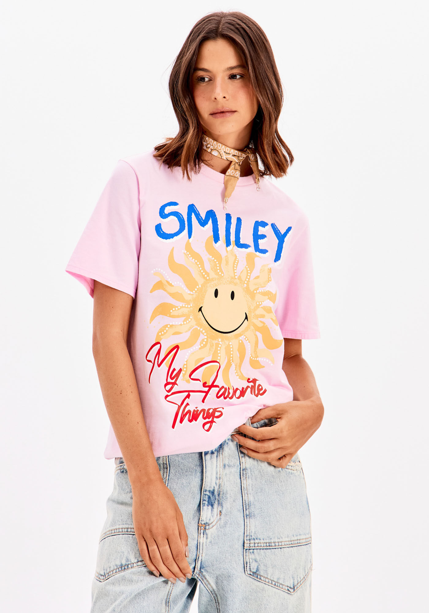 T-shirt Oversized Alongada Smiley