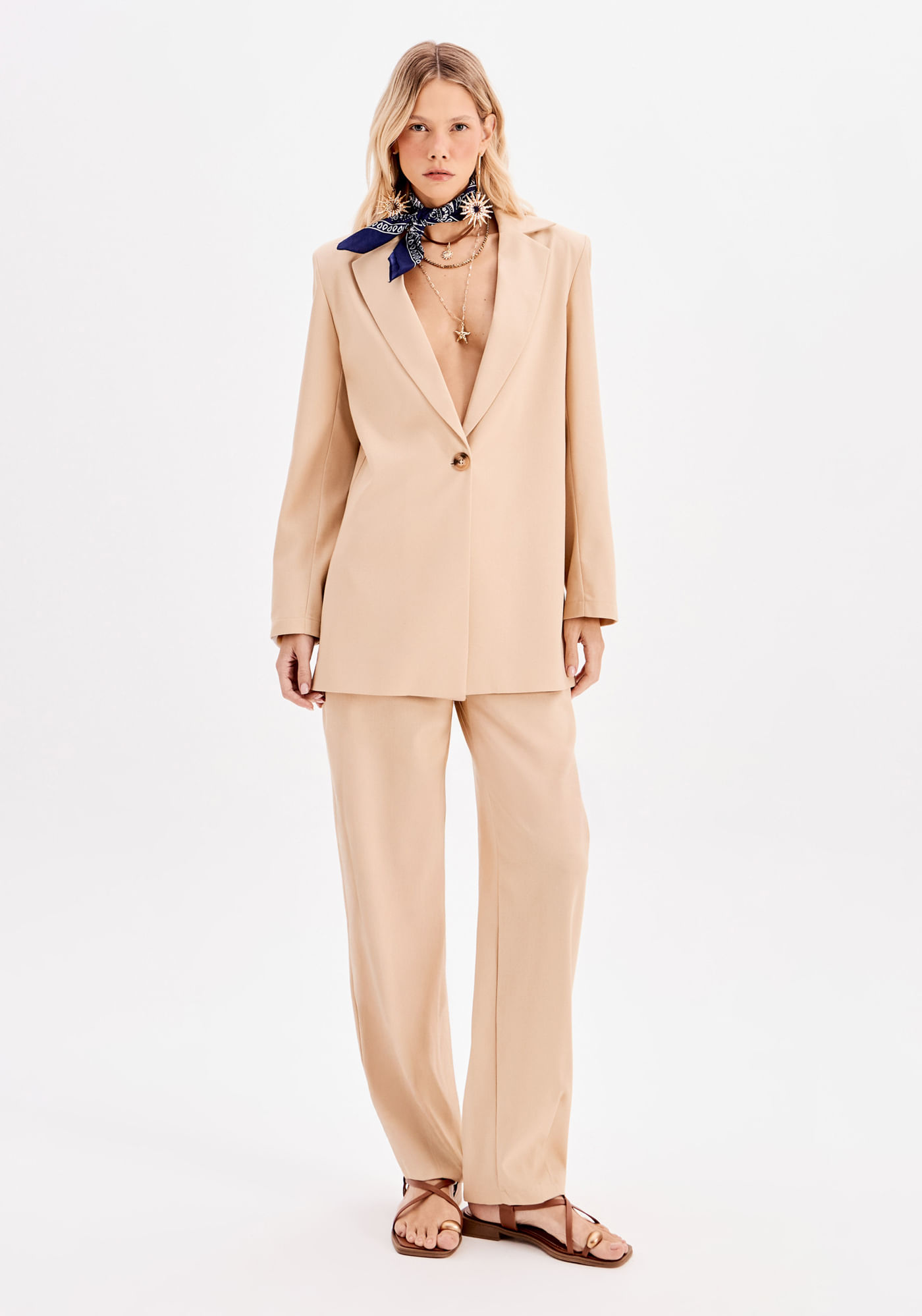 Blazer Oversized Com Linho