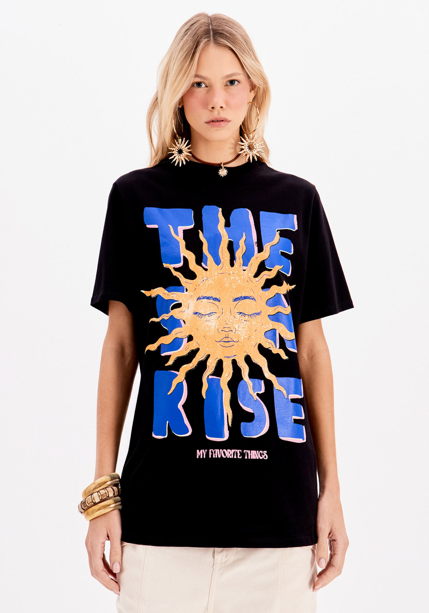 T-Shirt Oversized Manga Curta