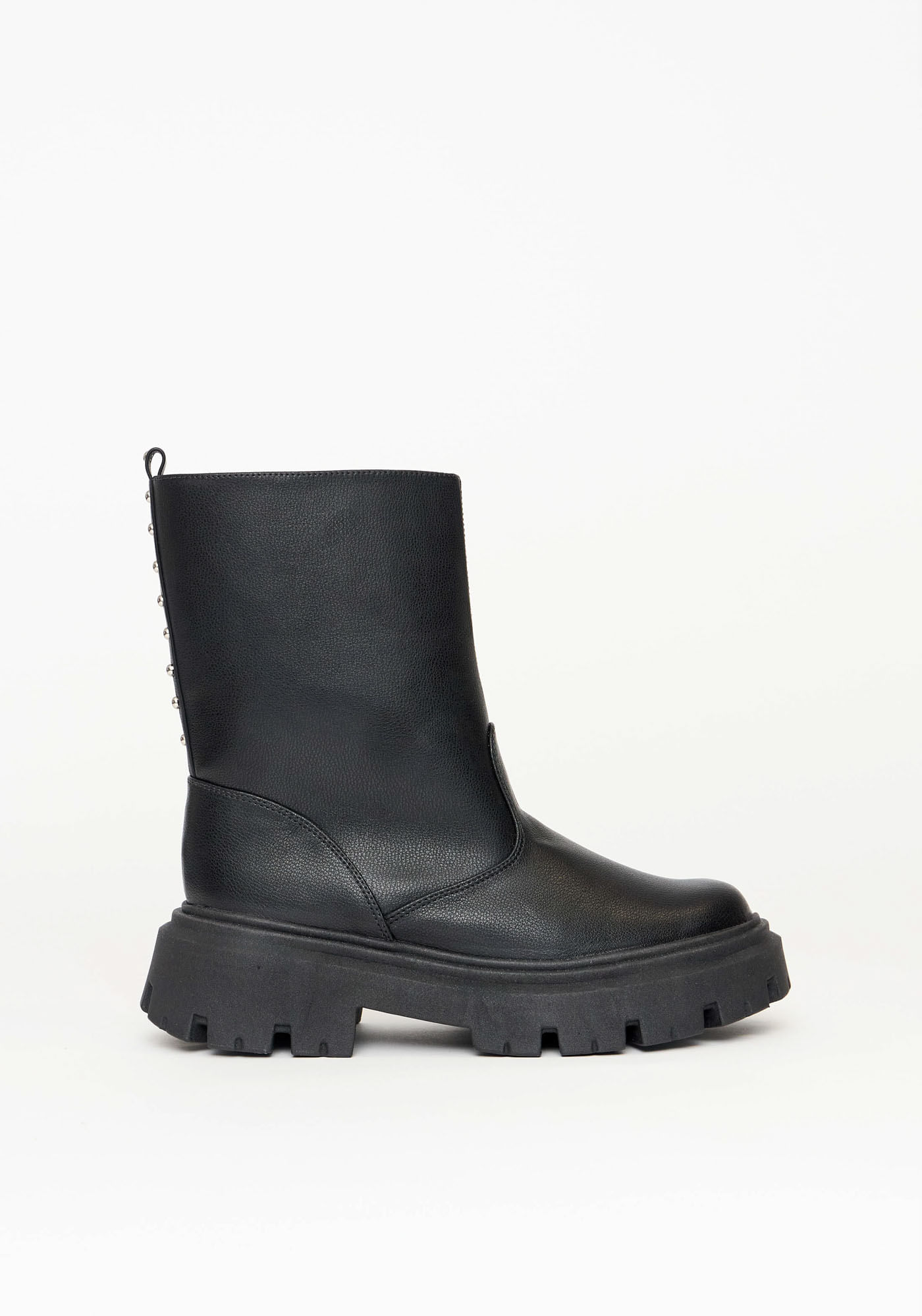 Bota Coturno Tratorado Tachas