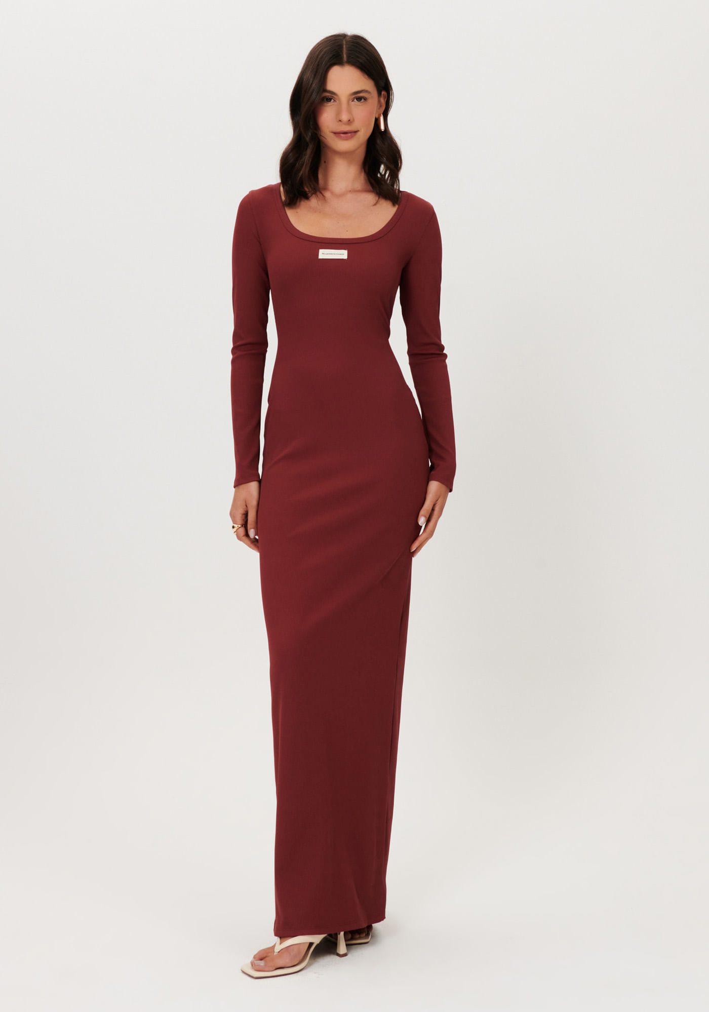 Vestido Canelado Super Midi