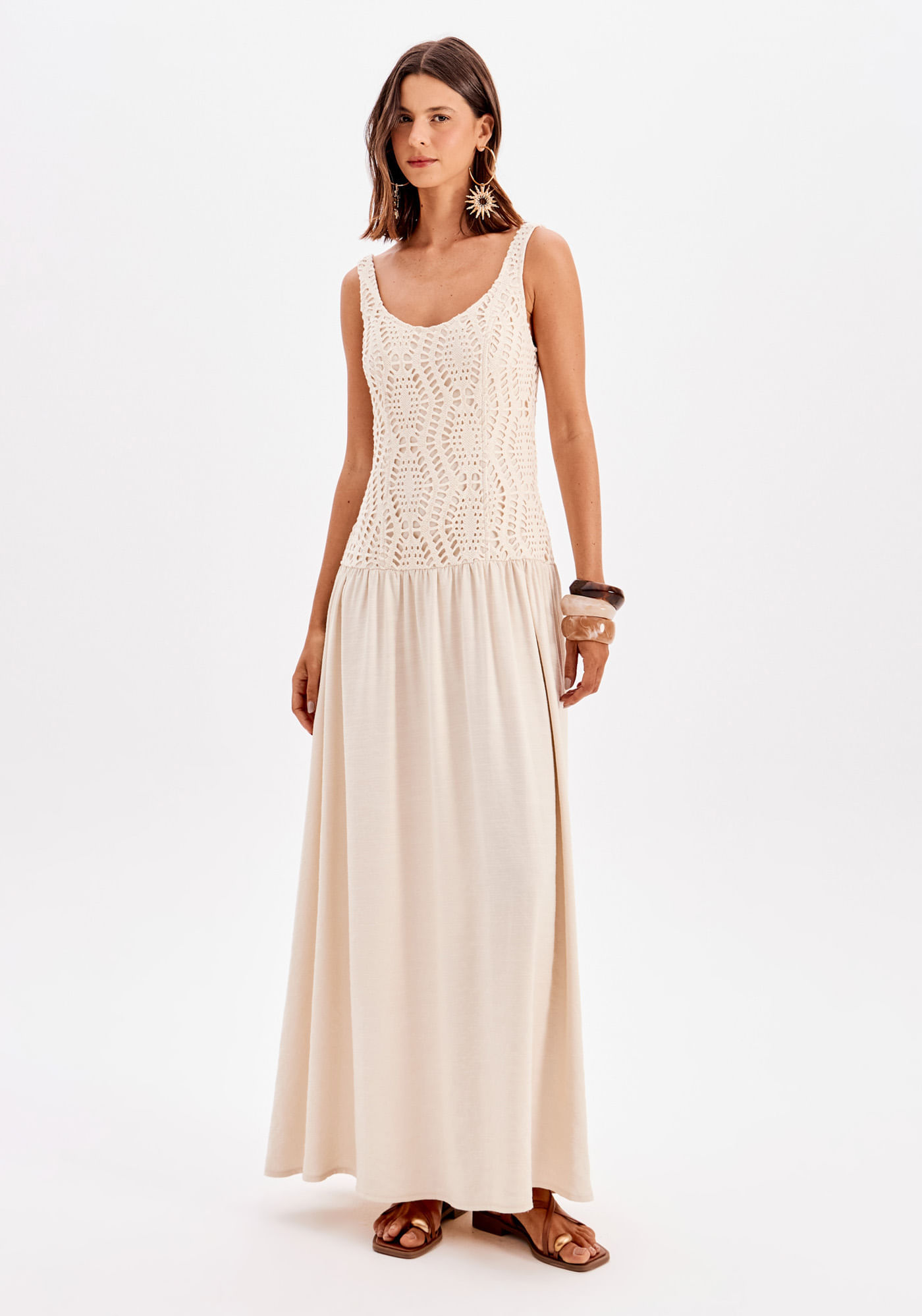 Vestido Super Midi Sem Mangas