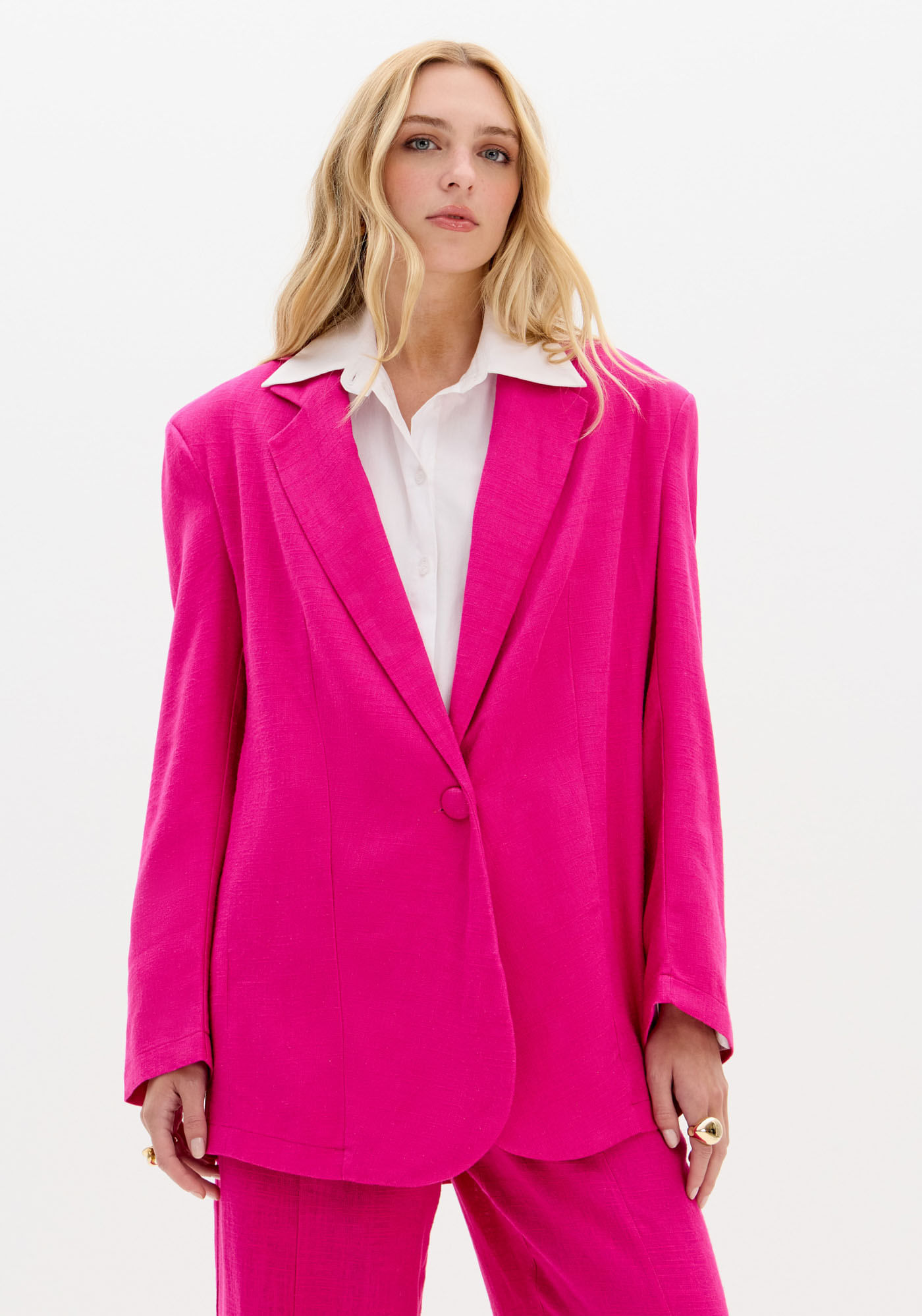 Blazer Oversized Com Linho