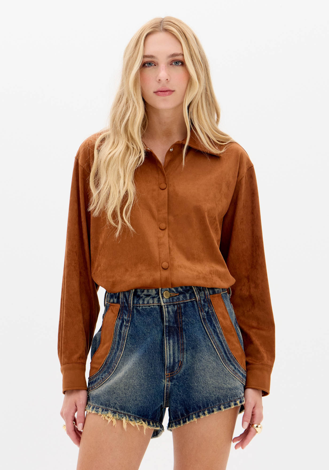 Camisa Manga Longa Camurça