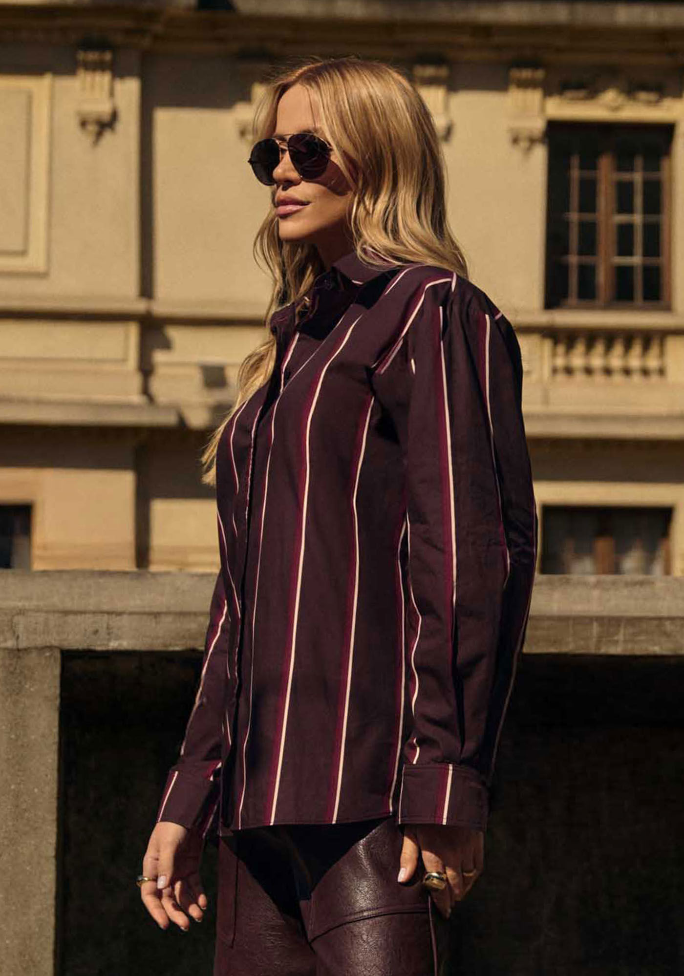 Camisa Oversized Manga Longa Listrada