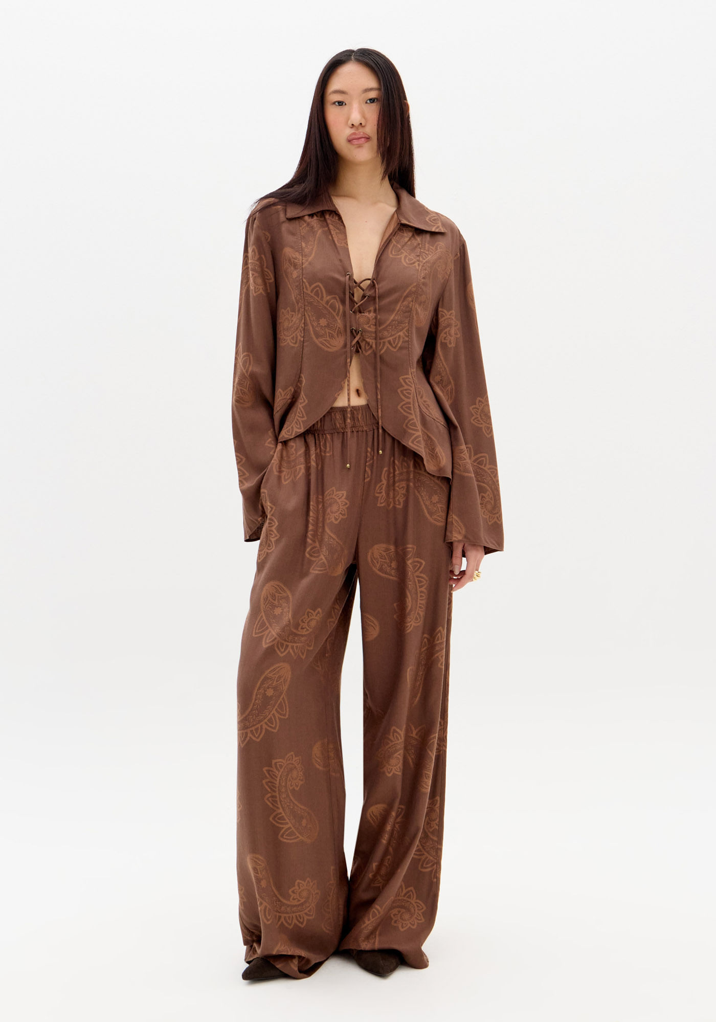 Calça Full Length Cós De Elástico