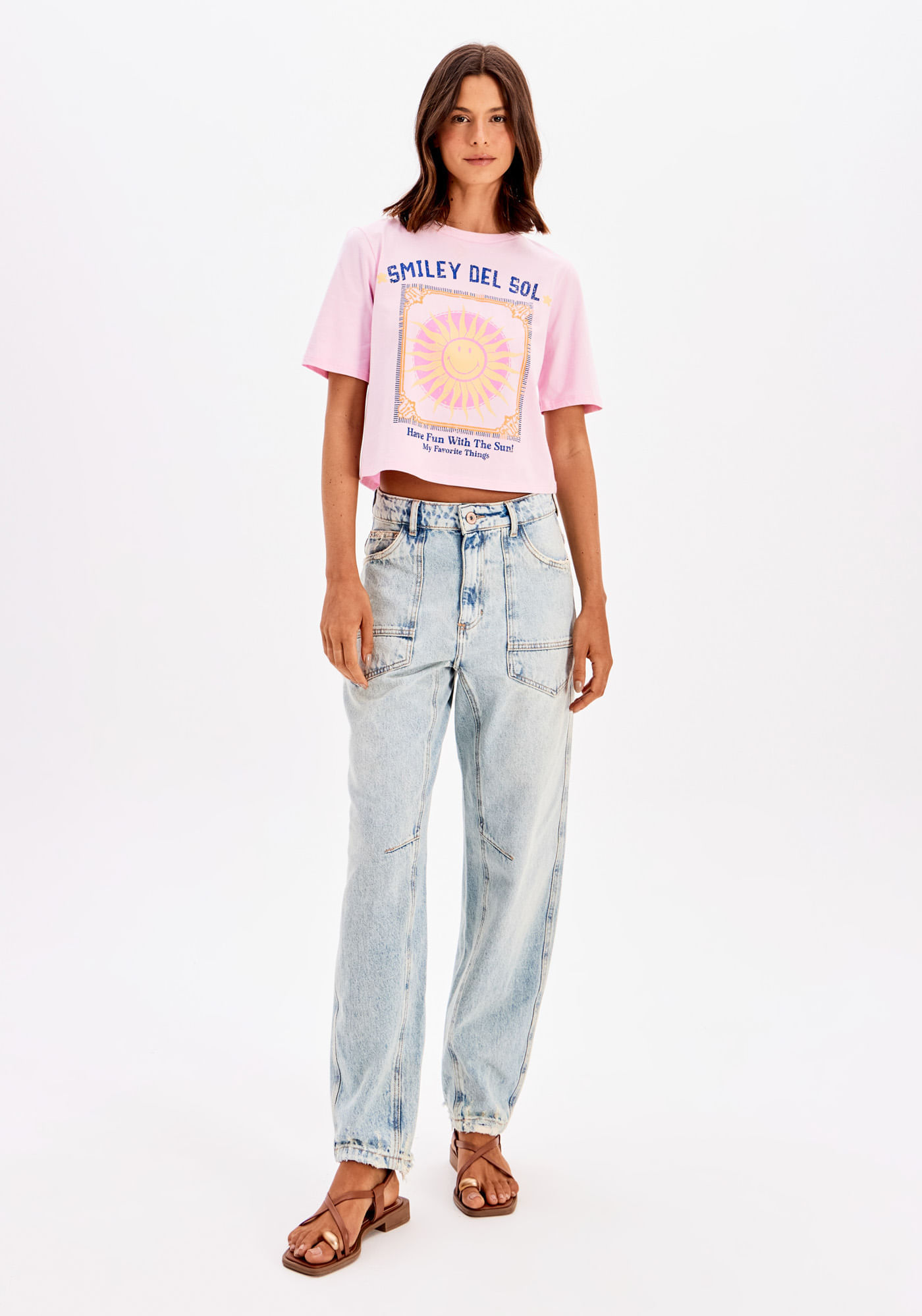 T-Shirt Cropped Regular Smiley
