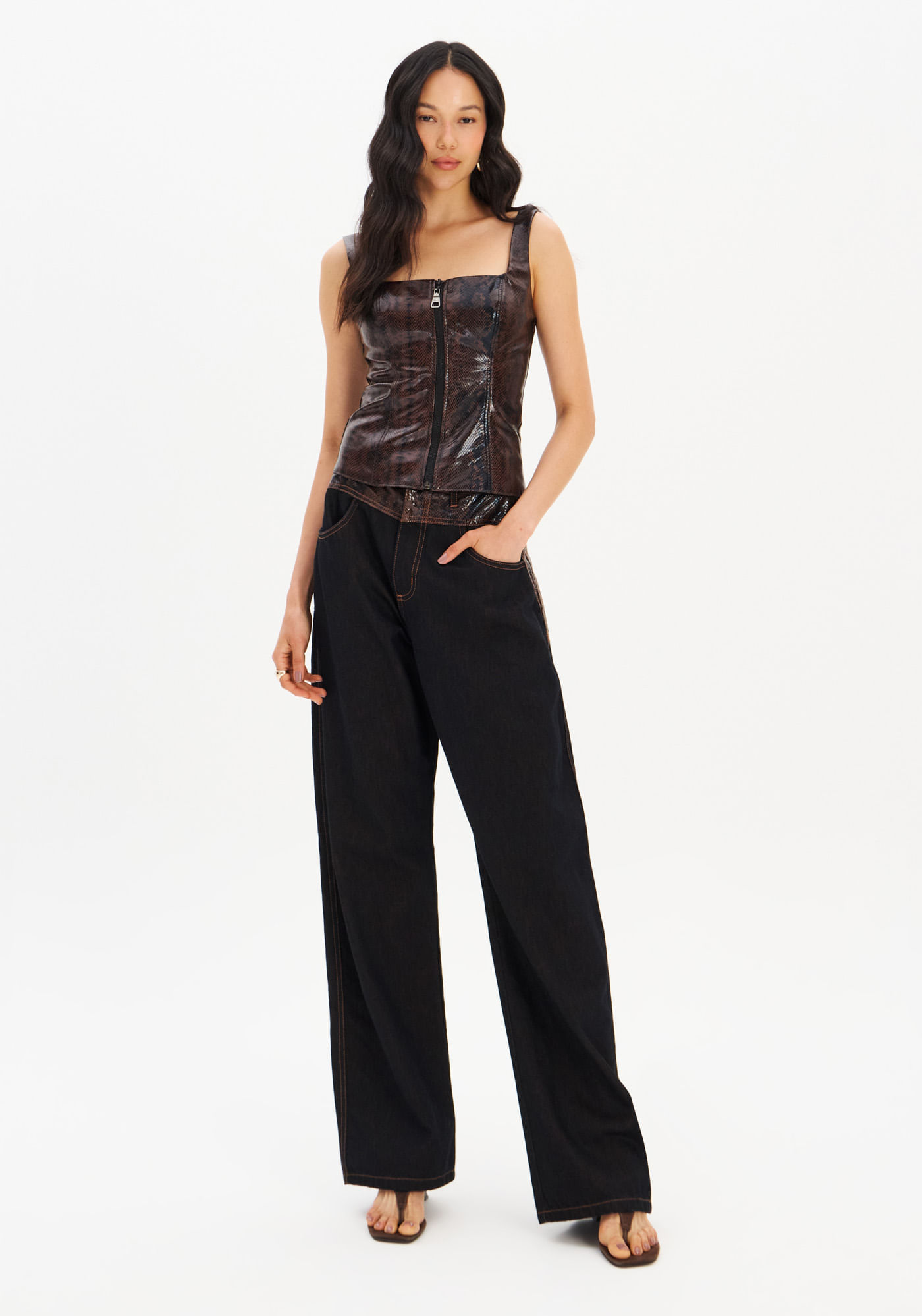 Calça Jeans Carpenter Cintura Média
