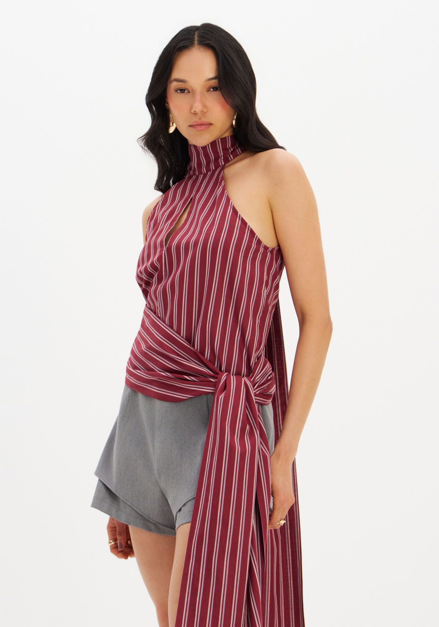 Blusa Gola Alta Com Amarração