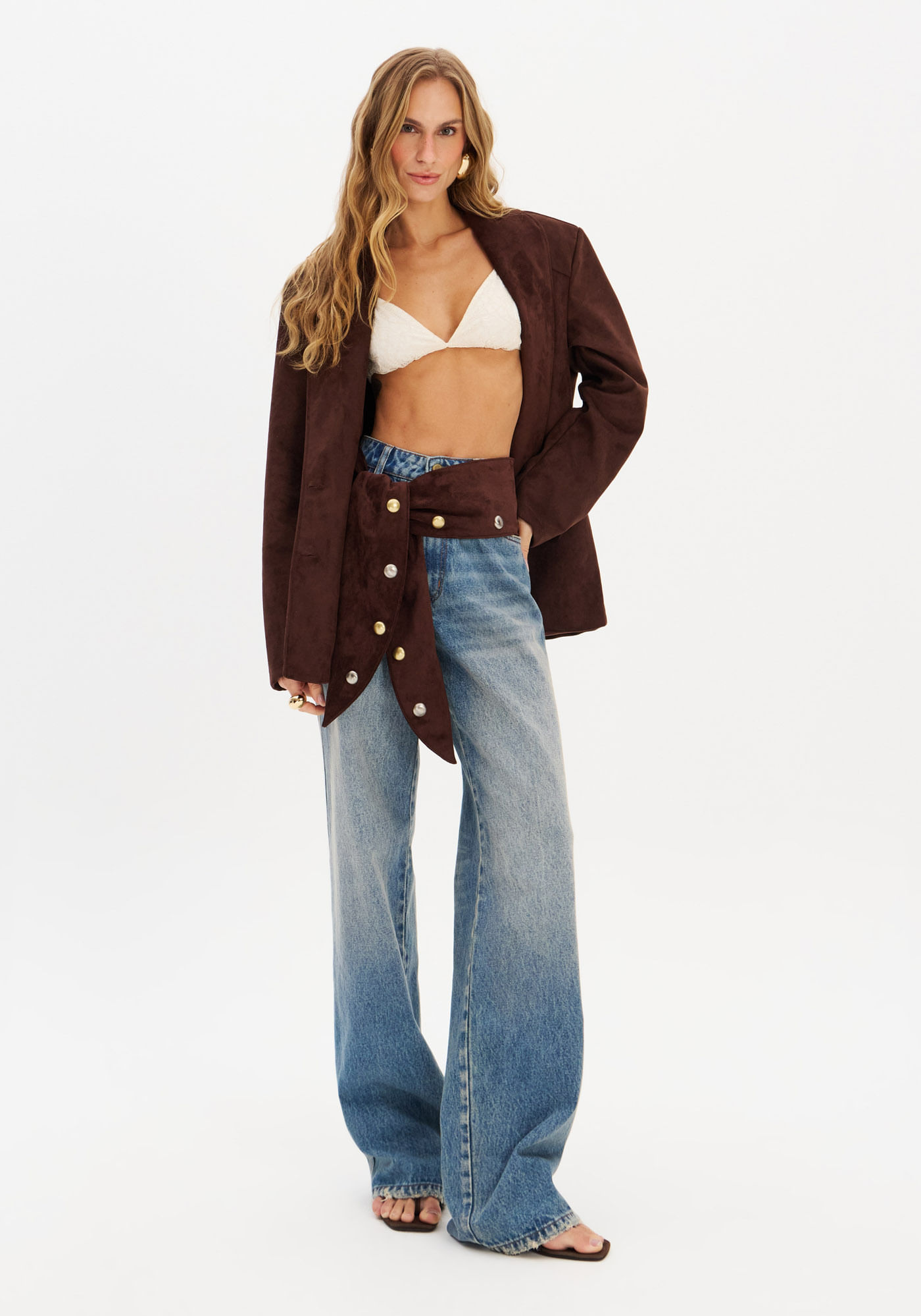Calça Jeans Reta Cintura Média
