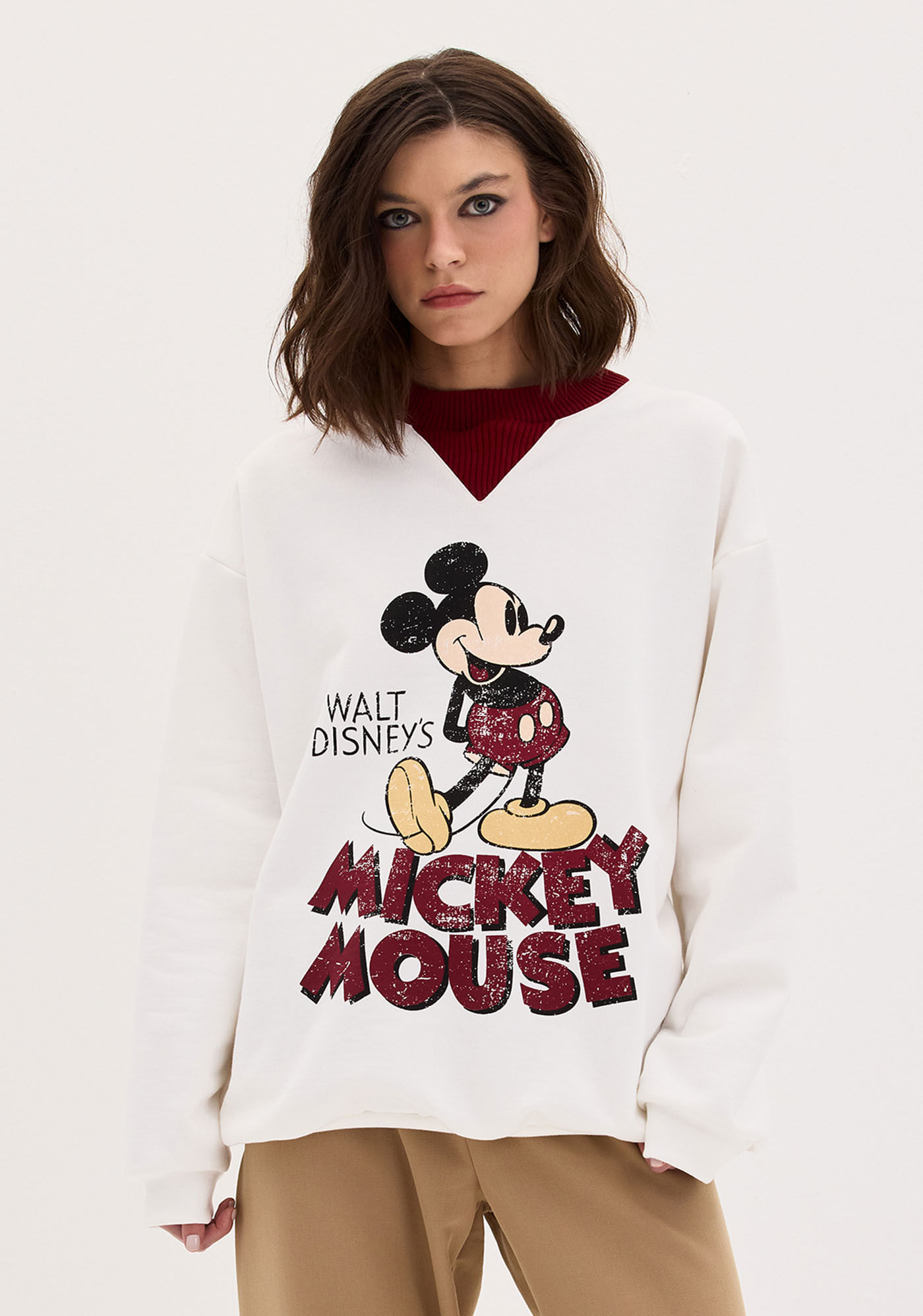 Moletom Oversized Alongado Mickey Mouse