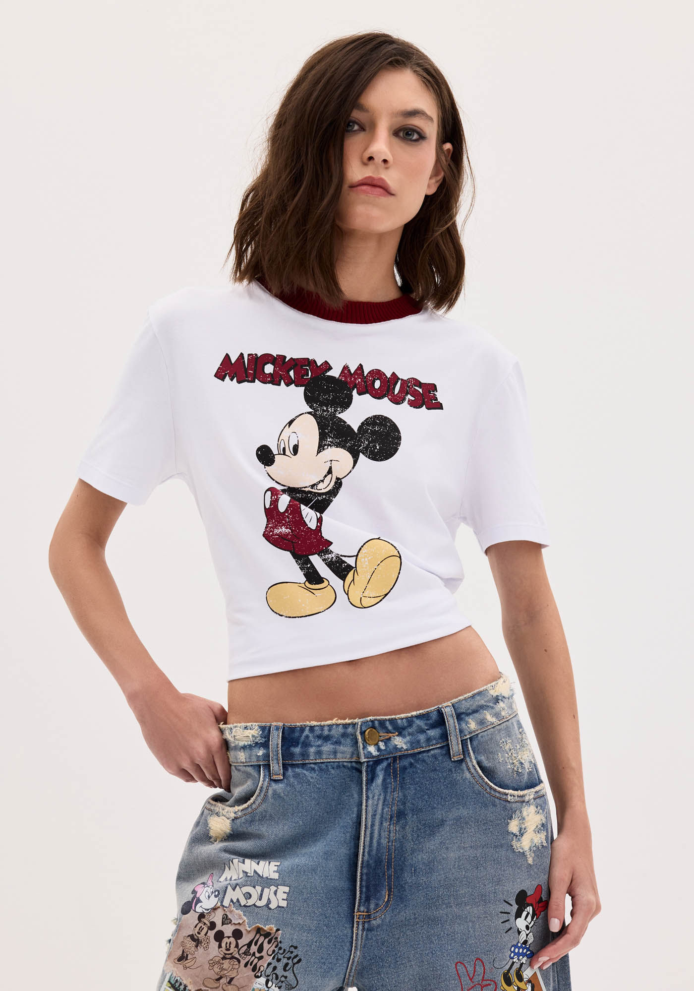 T-Shirt Baby Look Mickey Mouse