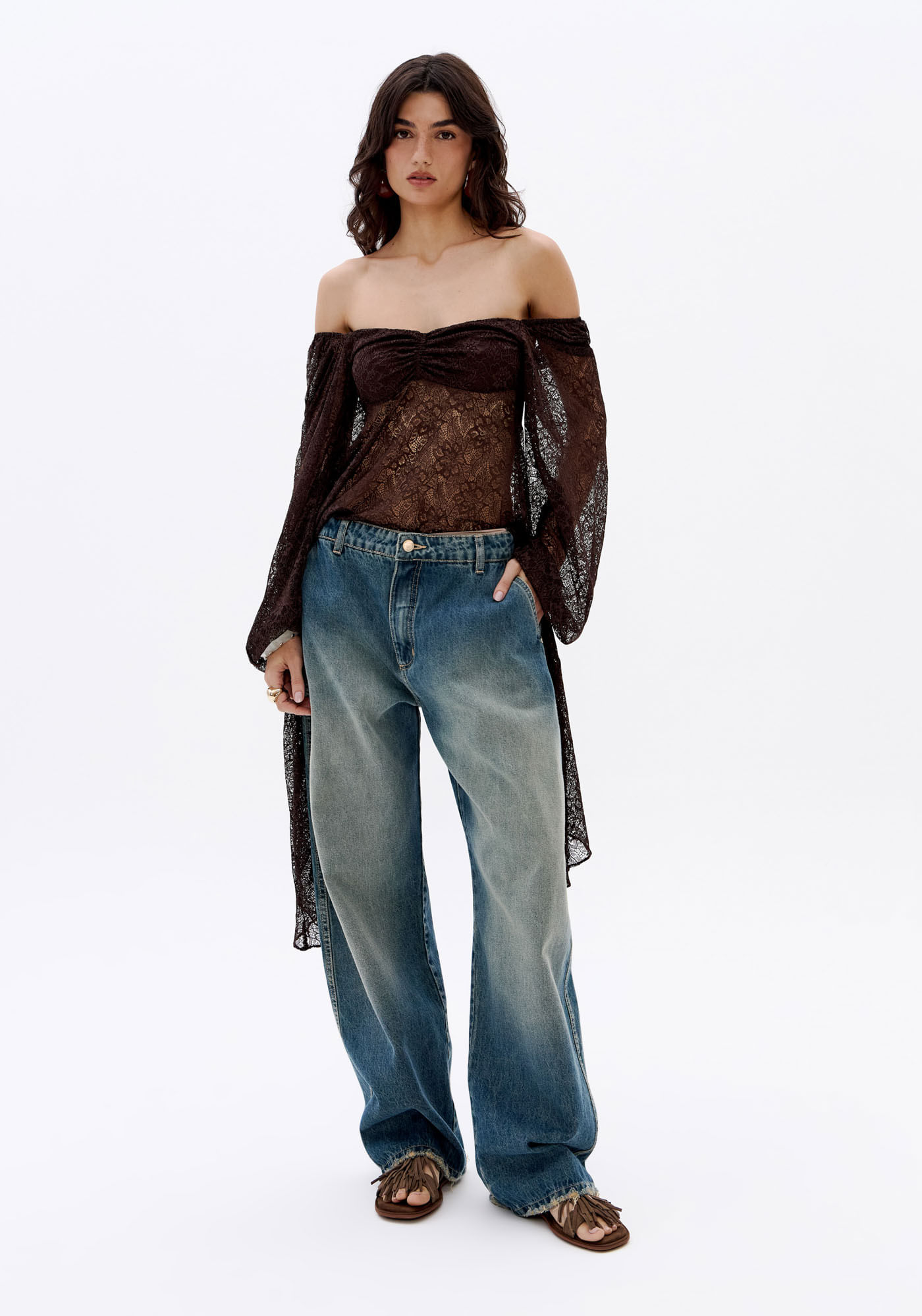 Calça Jeans Carpenter Cintura Média