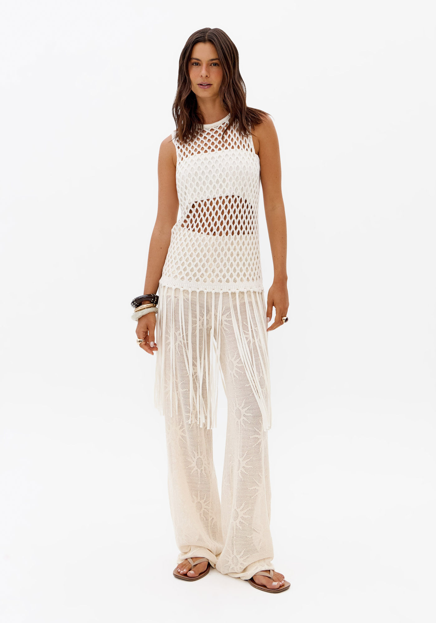 Calça Full Length Jacquard