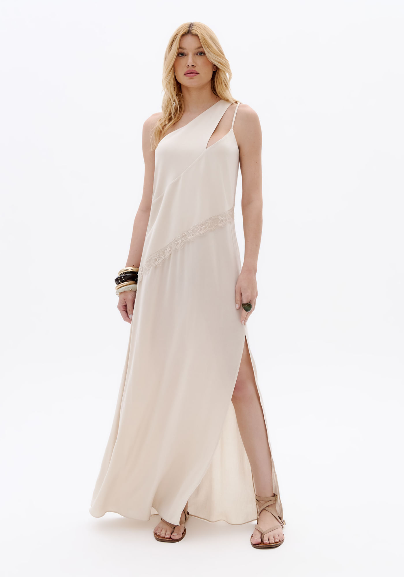 Vestido Super Midi Ombro Único