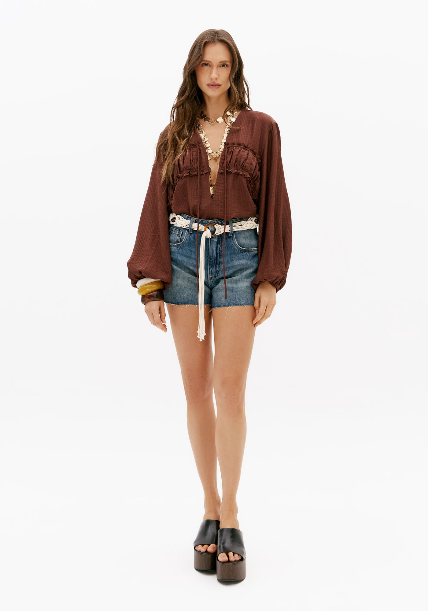 Short Jeans Comfort Com Cinto