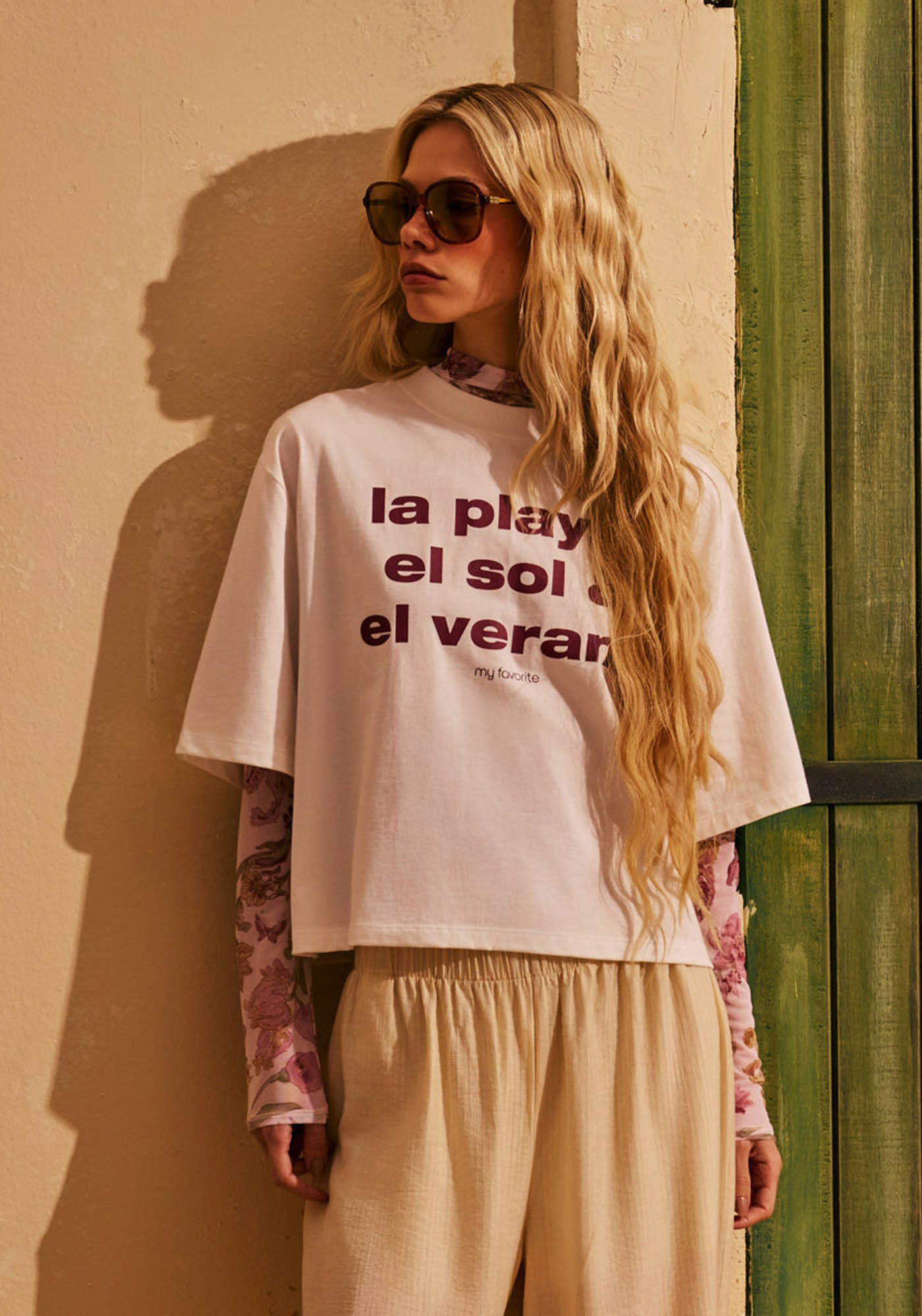 T-Shirt Regular De Malha Com Lenço