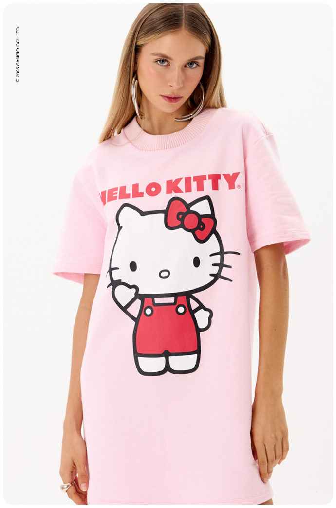 Vestido Moletom Hello Kitty